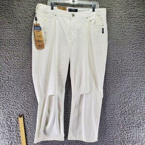 Silver Jeans Co. Jeans Womens 18 White Suki High Capri Denim *NWT*